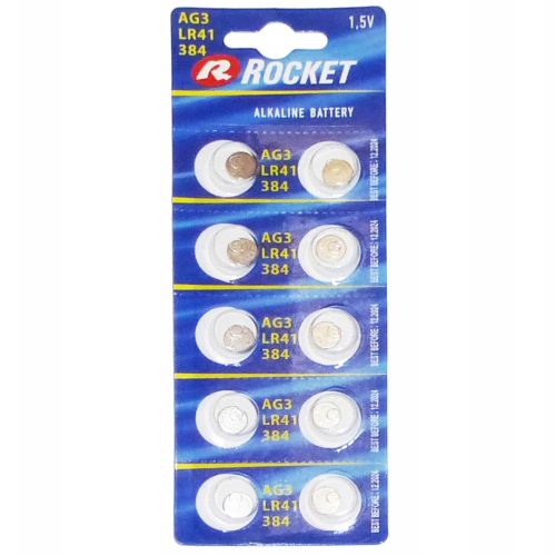 10-x-bateria-LR736-Rocket-AG3-L736-LR41 Rocket AG3-10BB Blistera iepakojumā 10gb