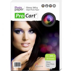 Procart glancēts fotopapīrs A4 260g/m2 20 lapas