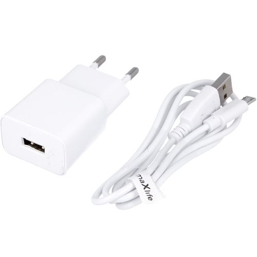 226160_oryg Maxlife MXTC-01 Mobilo telefonu lādētājs 1A + Micro USB kabelis 1m