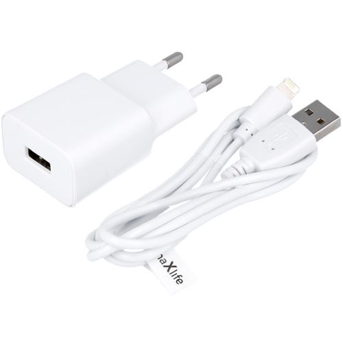 243393_oryg Maxlife MXTC-01 Mobilo telefonu lādētājs 1A + Lightning kabelis 1m