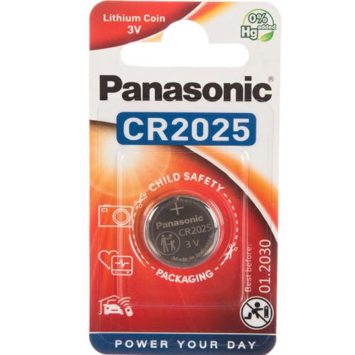 52406170 Panasonic CR2025-1BB Blistera iepakojumā 1gb.