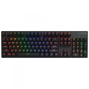 Hator HTK204UA Icefall Mecha Rainbow 104 Bezvadu Spēļu klaviatūra ENG/UA/RU