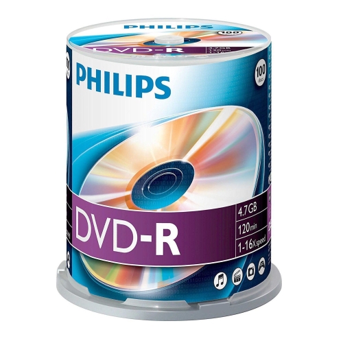 DVD-R-cake-box-100 PHILIPS DVD-R 4.7GB CAKE BOX 100