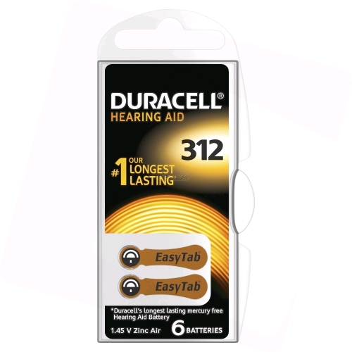 Duracell-A312 Duracell Hearing 312 (A312) Blistera iepakojumā 6gb.