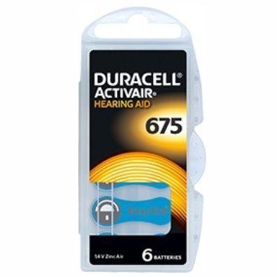 Duracell-A675 Duracell Hearing 675 (A675) Blistera iepakojumā 6gb.