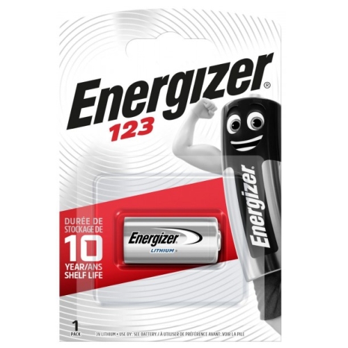 Energizer-CR123 Energizer CR123 BLISTERA IEPAKOJUMĀ 1GB.