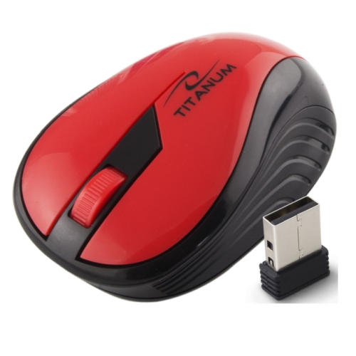 Esperanza-TM114R Titanium TM114R RED 1000DPI OPTISKĀ BEZVADU DATORPELE