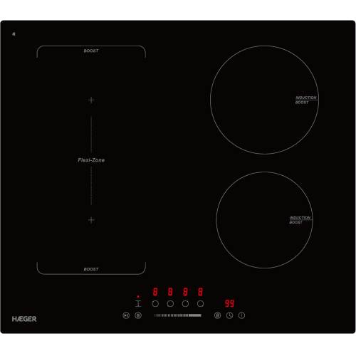 IH-004.001A Haeger IH-004.001A Flexi Boost 7200 Indukcijas plīts virsma 7200W