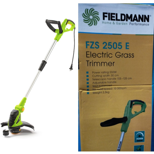 MyCollages-171 Fieldmann FZS 2505-E Elektriskais trimmeris (Bojāts iepakojums)