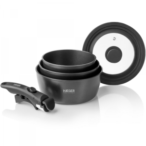 Haeger PA-C05.020A Easy Fit Pots Katlu komplekts ar noņemamu rokturi