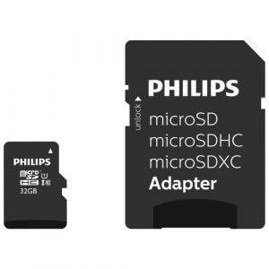 Philips MicroSDHC 32GB class 10/UHS 1 + Adapter
