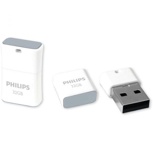 Philips-Pico-2.0-32GB Philips USB 2.0 Flash Drive Pico Edition (pelēka) 32GB