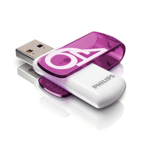 Philips-Vivid-2.0-64GB Philips USB 2.0 Flash Drive Vivid Edition (violeta) 64GB