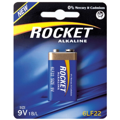 Rocket-6LR22-1bl Rocket 6LR22-1BB (9V) Blistera iepakojumā 1gb