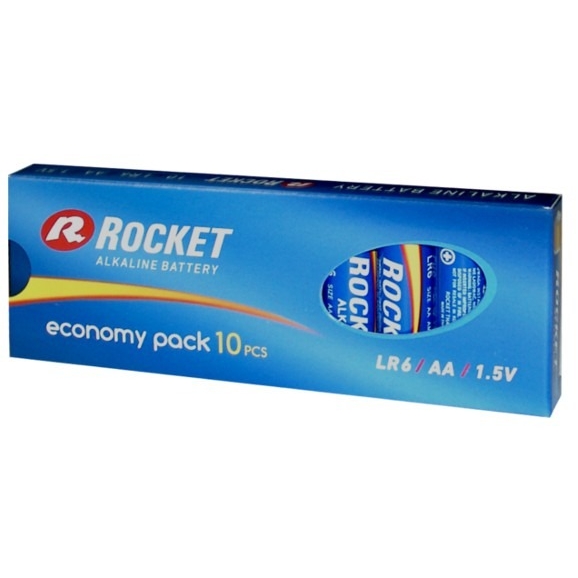 Rocket-LR6-12bl Rocket LR6-10BB (AA) ECO Pack Blistera iepakojumā 10gb.