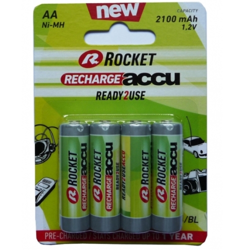 Rocket-RTU-R6-4BB Rocket Precharged HR6 2100MAH ALWAYS READY Blistera iepakojumā 4gb.