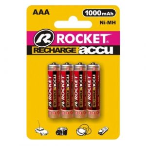 Rocket rechargeable HR03 1000mAh Blistera iepakojumā 4gb.