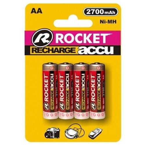 Rocket-akku-R06-4BB Rocket rechargeable HR6 2700mAh Blistera iepakojumā 4gb.