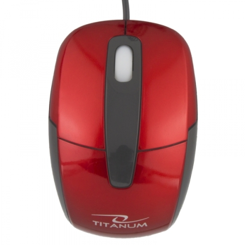Titanum-TM108R Titanium TM108R RED 1000DPI OPTISKĀ DATORPELE