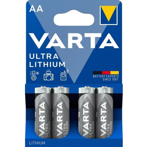 VARTA-Ultra-Lithium-6106-AA-BL4-2d18daee Varta MN 1500 Ultra Lithium AA (LR6) Blistera iepakojumā 4gb.