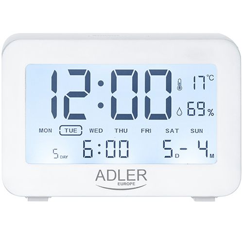 ad_1196w_2 Adler AD 1196W Pulkstenis ar modinātāju un termometru