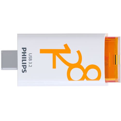 fm12fd175b_01 PHILIPS USB-C 3.2 Gen 1 Flash Drive Click sunrise Orange 128GB