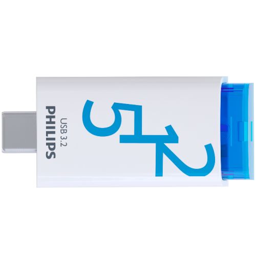 fm51fd175b_017 PHILIPS USB-C 3.2 Gen 1 Flash Drive Click Ocean Blue 512GB
