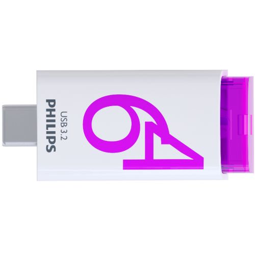 fm64fd175b_01 PHILIPS USB-C 3.2 Gen 1 Flash Drive Click Magic Purple 64GB