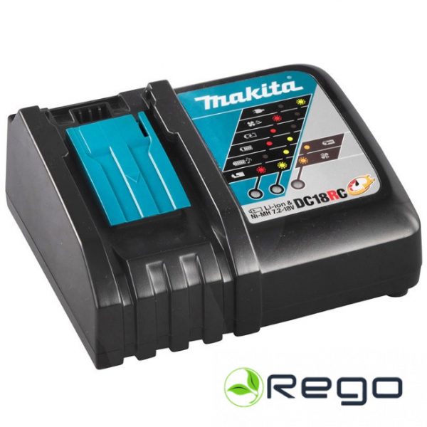 Makita DC18RC lādētājs, 7,2- 18V Li-ion ātrais lādētājs 15/22min 195585-0