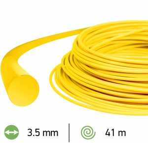 Trimmera aukla 3.5mm /41m dzeltena apaļā
