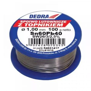 Lodalva ar kusni, 60 % SN, Pb60Pb40, 1,0 MM, 100 G (31L61010)