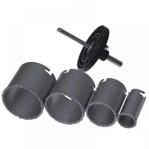 Kronurbis ar volframa karbida parklajumu, komplekts, diam. 33, 53, 67, 73 mm (DED1518)