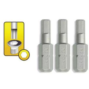 Skruvgriežu uzgali Hex H5x25mm, 3gab. blisteris (18A04H50-03)