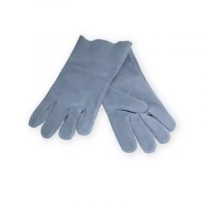 Aizsardzibas cimdi metinašanas darbiem, govs cimdi, plaukstas dala no viena gabala, garums 37 cm, CE (BH1005)