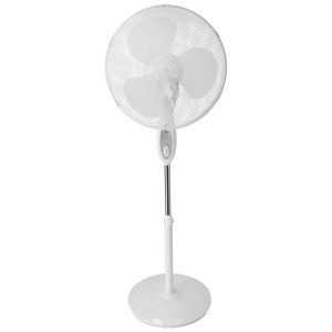 Stativs ventilators 16" ar talvadibas pulti, balts (DA-1611)
