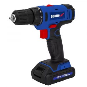 Akumulatora urbjmašina-skruvgriezis 18V, 1,5Ah, 1h, 0-400/0-1350rpm (DED7880)
