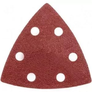 Trijsturveida slippapira paliktni ar caurumiem, 5 gab., gradacija 60#, mikroaku stiprinajums (Velcro), 80 x 80 x 80 mm (DED794571)