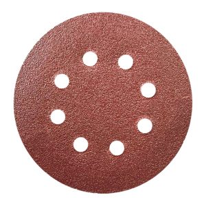 Slippapira diski ar caurumiem, 5 gab., gradacija 100#, mikroaku stiprinajums (Velcro), diam. 125 mm (DED79473)