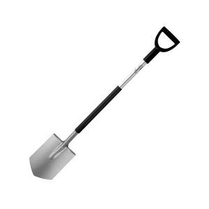 Asa lapsta metala spals, D-veida formas plastmasas rokturis, 122cm (80B003)