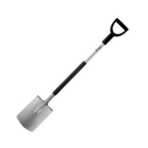 Taisna lapsta metala spals, D-veida formas plastmasas rokturis 122cm (80B006)
