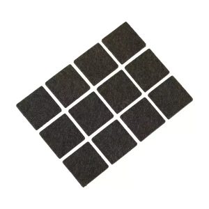 Pašlimejošas filca paplaksnes komplekts 12 gab., kvadrata 25 mm, brunas (M311.204)