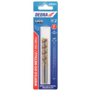 Urbis metalam, 2 gab., HSS, DIN338, 6,0x93mm (WM06093)