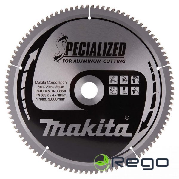 B-33358.jpg Makita Zāģripa SPECIALIZED T.C.T. 305X2.4X30mm -5° T100 (B-33358)