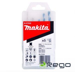 Makita SDS-PLUS urbju 5gab komplekts komplekts metālam/kokam B-57532