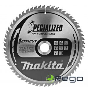Makita Zāģripa EFFICUT 260X2.15X30mm 10° T60 T.C.T. (B-67234)