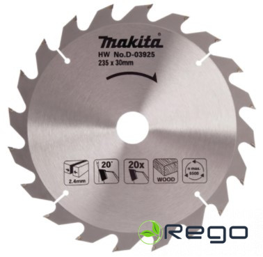 D-03925.jpg Makita Zāģripa 235X2.4X30mm 20° T20