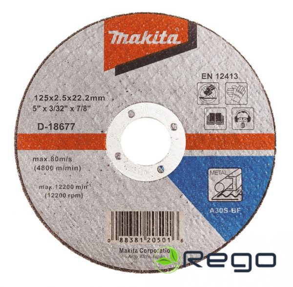 D-18677.jpg Makita Griezripa 125 X 2,5 A30S Tērauds (D-18677)
