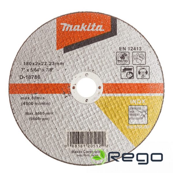 D-18786.jpg Makita Griezripa 180 X 2mm WA36R Inox/tērauds (D-18786)