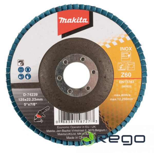 D-74239.jpg Makita Lameļu slīpdisks 125X22.3MM Z60 (D-74239)