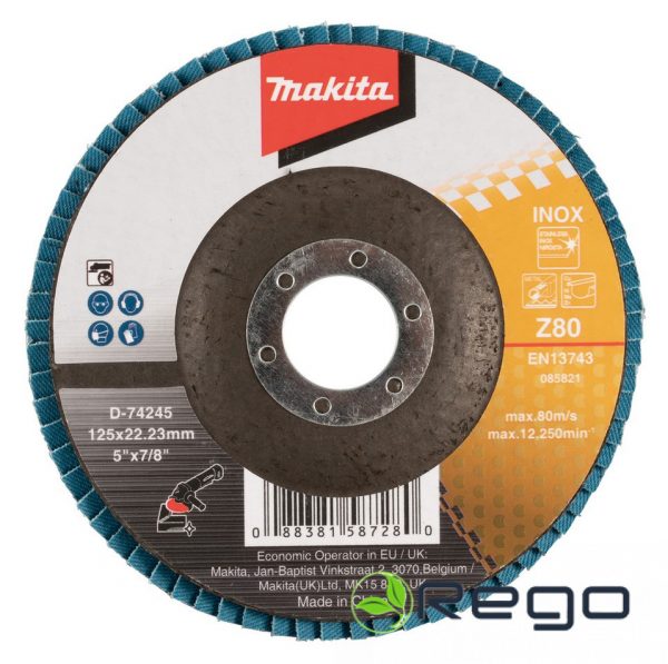 D-74245.jpg Makita Lameļu slīpdisks 125X22.3MM Z80 (D-74245)